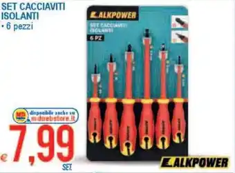 Alkpower Set Cacciaviti Isolanti 6 pezzi