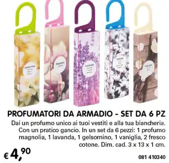 Dmail Profumatori da Armadio - Set da 6 pz 3 x 13 x 1 cm offerta