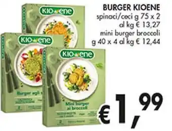 Coal Kioene Burger Spinaci/ceci g 75 x 2 offerta