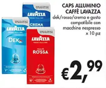 Coal Lavazza Caps Alluminio Caffè offerta