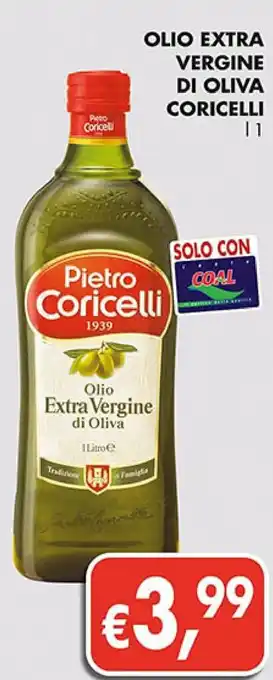 Coal Coricelli Olio Extra Vergine Di Oliva l 1 offerta
