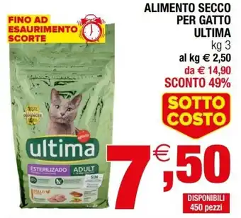 Iperal Ultima Alimento Secco per Gatto kg 3 offerta