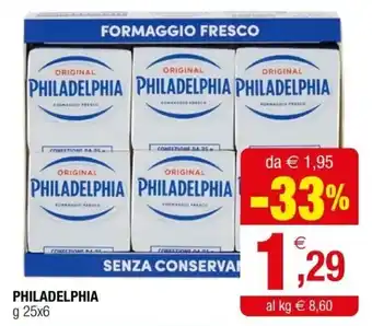 Iperal Philadelphia g 25x6 offerta