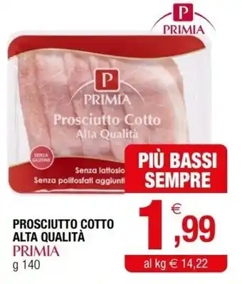 Iperal Primia Prosciutto Cotto Alta Qualità g 140 offerta