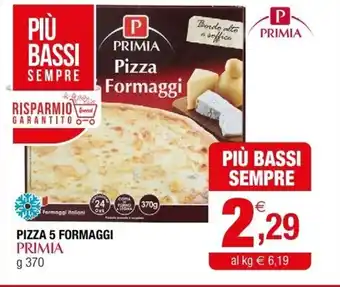 Iperal Primia Pizza 5 Formaggi g 370 offerta