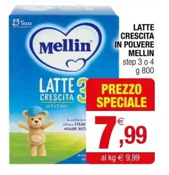 Iperal Mellin Latte Crescita in Polvere step 3 o 4 g 800 offerta