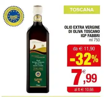 Iperal Fabbri Olio Extra Vergine Di Oliva Toscano IGP ml 750 offerta