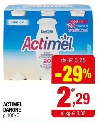Iperal Danone Actimel g 100x6 offerta