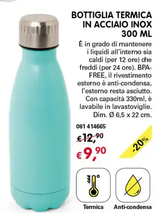 Bottiglia Termica in Acciaio Inox 300ml