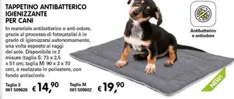 Dmail Tappetino Antibatterico Igienizzante per Cani Taglia M offerta