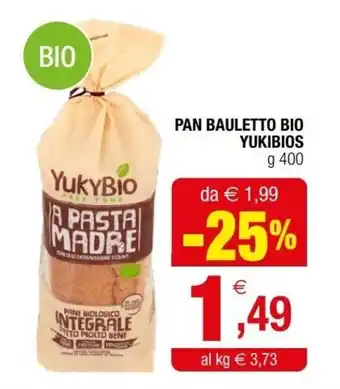 Iperal Yukibios Pan Bauletto Bio g 400 offerta