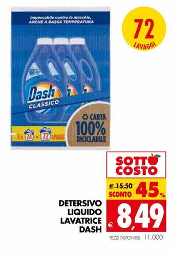 Tigros Dash Detersivo Liquido Lavatrice offerta