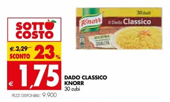 Tigros Knorr Dado Classico 30 cubi offerta