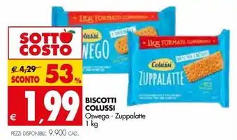 Tigros Colussi Biscotti Oswego - Zuppalatte 1 kg offerta
