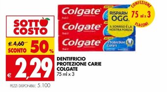 Tigros Colgate Dentifricio Protezione Carie 75 ml x 3 offerta