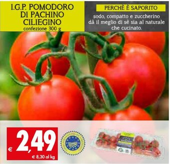 Tigros I.G.P. Pomodoro Di Pachino Ciliegino 300 g offerta
