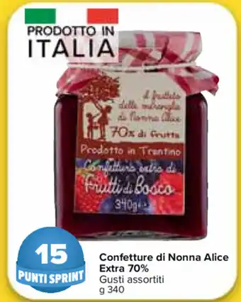 Carrefour Market Confetture di Nonna Alice Extra 70% 340g offerta
