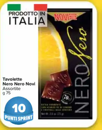 Carrefour Market Novi Tavolette Nero Nero 75g offerta