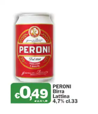 Primo Prezzo Peroni Birra Lattina 4,7% 33cl. offerta