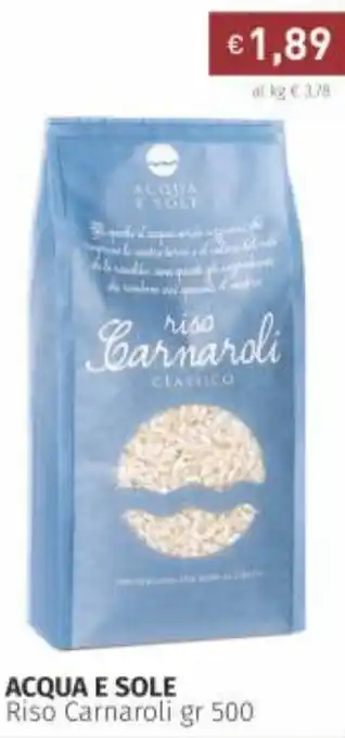 Prezzemolo e Vitale Acqua e Sole Riso Carnaroli 500gr offerta