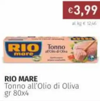Prezzemolo e Vitale Rio Mare Tonno All'Olio di Oliva 80gr x 4 offerta