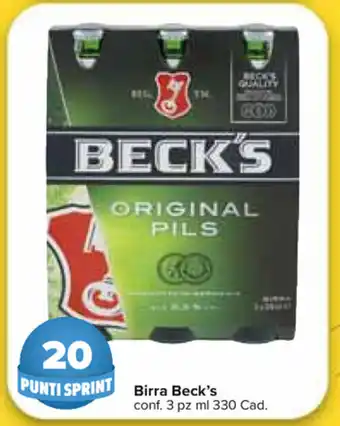 Carrefour Market Beck's Birra Original Pils 3 pz 330ml offerta