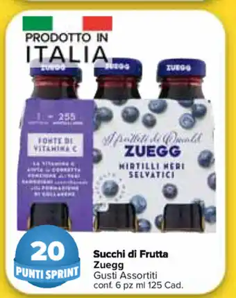 Carrefour Market Zuegg Succhi di Frutta 6 pz 125ml offerta