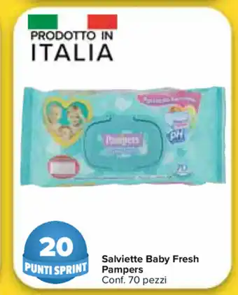 Carrefour Market Pampers Baby Fresh Salviette 70 pezzi offerta