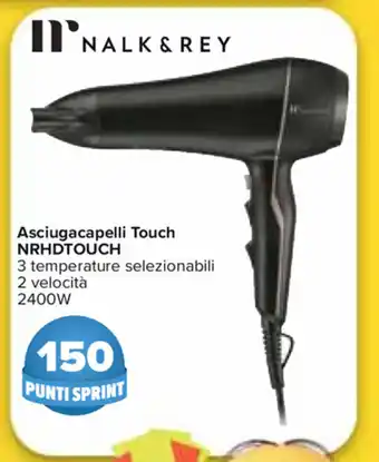 Nalk & Rey Asciugacapelli Touch NRHDTOUCH 2400W