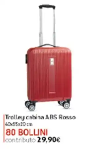 Famila Trolley Cabina ABS Rosso 80 Bollini offerta