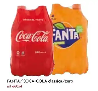 Famila Fanta/Coca Cola classica/zero ml 660x4 offerta