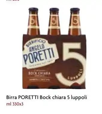 Famila Birra Poretti Bock chiara 5 luppoli ml 330x3 offerta