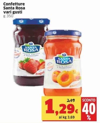 Sigma Santa Rosa Confetture vari gusti g 350 offerta