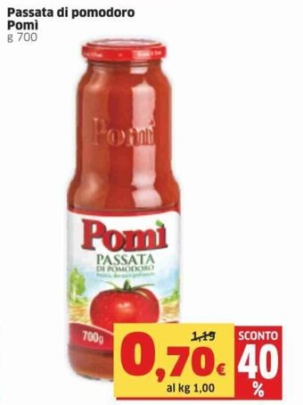 Sigma Pomì Passata di pomodoro g 700 offerta