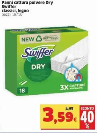 Sigma Swiffer Panni cattura polvere Dry classici, legno pezzi 18/16 offerta
