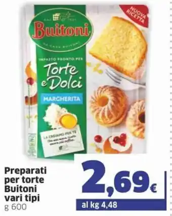Sigma Buitoni Preparati per torte vari tipi g 600 offerta