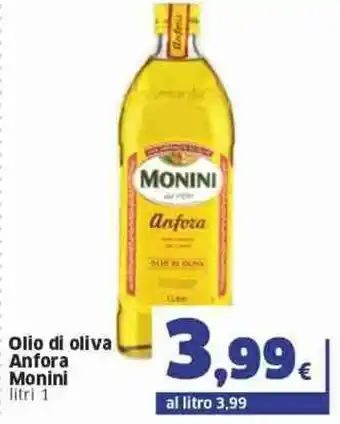 Sigma Monini Anfora Olio di oliva litri 1 offerta