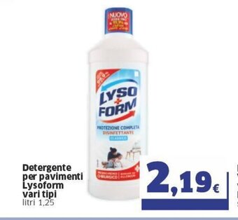 Sigma Lysoform Detergente per pavimente vari tipi litri 1,25 offerta