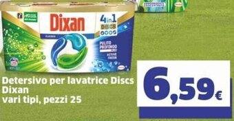 Sigma Dixan Detersivo per lavatrice Discs vari tipi, pezzi 25 offerta