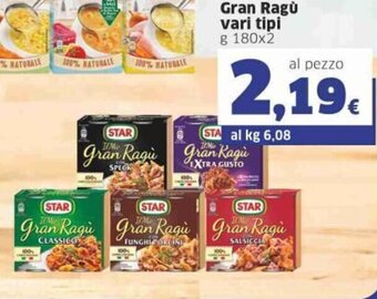 Sigma Star Gran Ragù vari tipi g 180x2 offerta