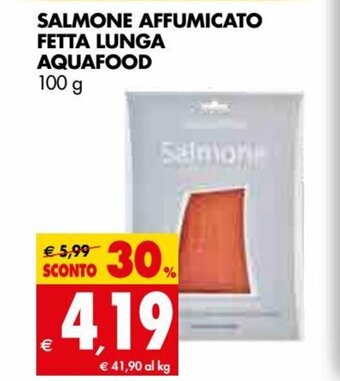 Tigros Salmone Affumicato Fetta Lunga Aquafood 100 g offerta
