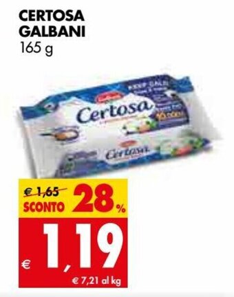 Tigros Galbani Certosa 165 g offerta