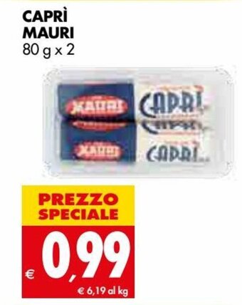 Tigros Mauri Caprì 80 g x 2 offerta