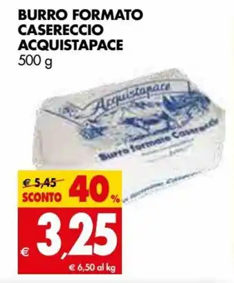 Tigros Acquistapace Burro Formato Casereccio 500 g offerta