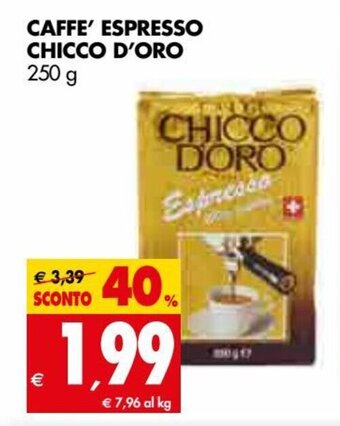 Tigros Chicco D'Oro Caffe' Espresso 250 g offerta