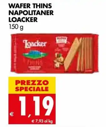 Tigros Loacker Wafer Thins Napolitaner 150 g offerta