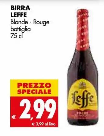 Tigros Leffe Birra Blonde/Rouge 75 cl offerta