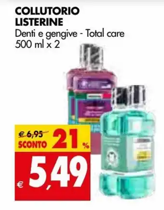 Tigros Listerine Collutorio 500 ml x 2 offerta