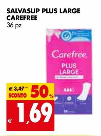 Tigros Carefree Salvaslip Plus Large 36 pz offerta