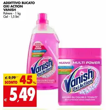 Tigros Vanish Oxi Action Addittivo Bucato Polvere 1 kg / Gel 1,5 litri offerta